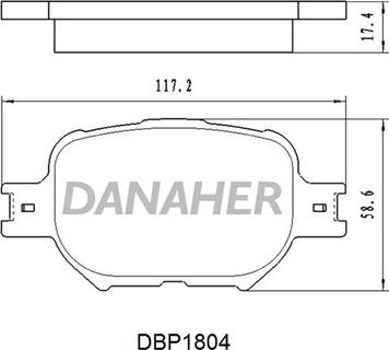 Danaher DBP1804 - Bremžu uzliku kompl., Disku bremzes autodraugiem.lv