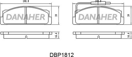 Danaher DBP1812 - Bremžu uzliku kompl., Disku bremzes autodraugiem.lv