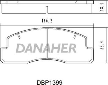 Danaher DBP1399 - Bremžu uzliku kompl., Disku bremzes autodraugiem.lv