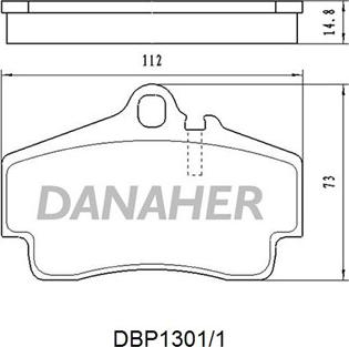 Danaher DBP1301/1 - Bremžu uzliku kompl., Disku bremzes autodraugiem.lv