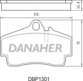 Danaher DBP1301 - Bremžu uzliku kompl., Disku bremzes autodraugiem.lv