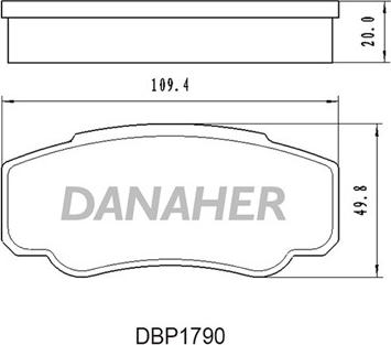 Danaher DBP1790 - Bremžu uzliku kompl., Disku bremzes autodraugiem.lv