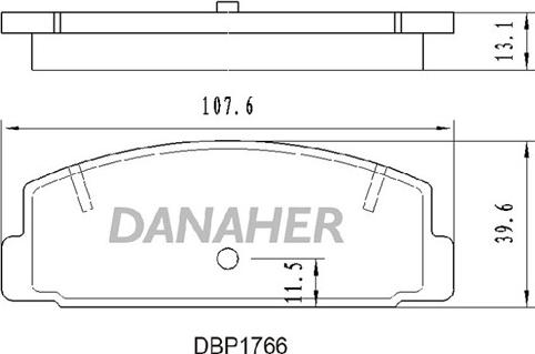 Danaher DBP1766 - Bremžu uzliku kompl., Disku bremzes autodraugiem.lv