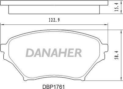 Danaher DBP1761 - Bremžu uzliku kompl., Disku bremzes autodraugiem.lv