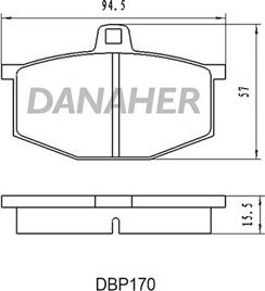 Danaher DBP170 - Bremžu uzliku kompl., Disku bremzes autodraugiem.lv