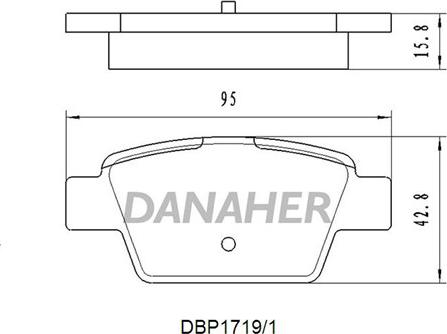 Danaher DBP1719/1 - Bremžu uzliku kompl., Disku bremzes autodraugiem.lv