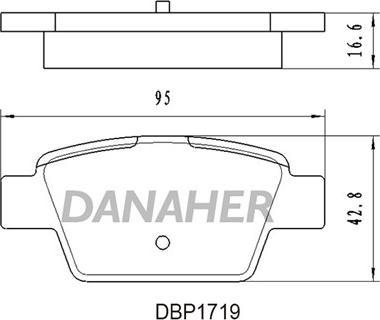 Danaher DBP1719 - Bremžu uzliku kompl., Disku bremzes autodraugiem.lv