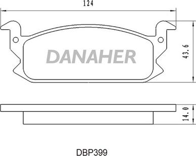 Danaher DBP399 - Bremžu uzliku kompl., Disku bremzes autodraugiem.lv