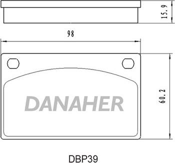 Danaher DBP39 - Bremžu uzliku kompl., Disku bremzes autodraugiem.lv