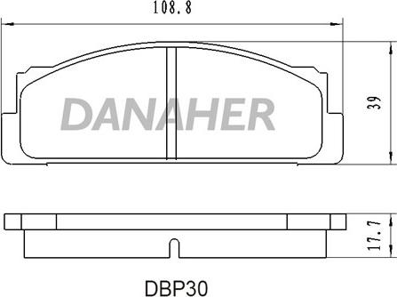 Danaher DBP30 - Bremžu uzliku kompl., Disku bremzes autodraugiem.lv