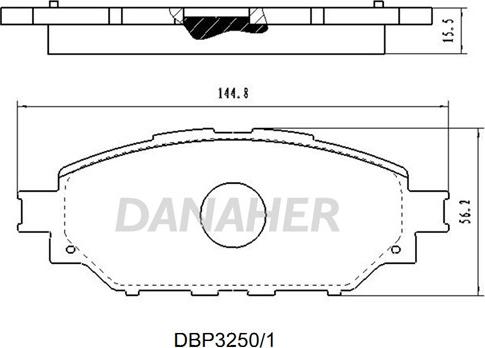 Danaher DBP3250/1 - Bremžu uzliku kompl., Disku bremzes autodraugiem.lv