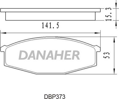 Danaher DBP373 - Bremžu uzliku kompl., Disku bremzes autodraugiem.lv