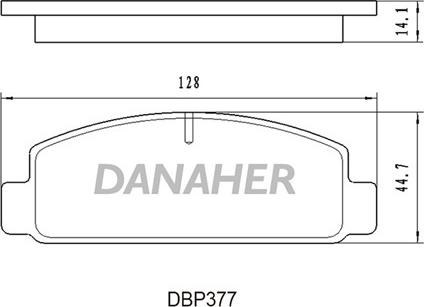 Danaher DBP377 - Bremžu uzliku kompl., Disku bremzes autodraugiem.lv