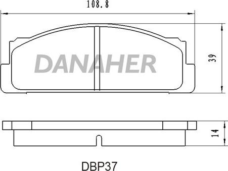 Danaher DBP37 - Bremžu uzliku kompl., Disku bremzes autodraugiem.lv