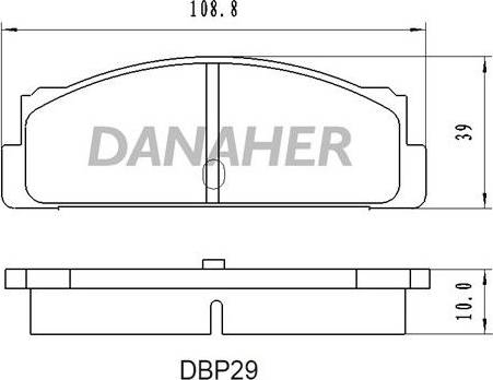 Danaher DBP29 - Bremžu uzliku kompl., Disku bremzes autodraugiem.lv
