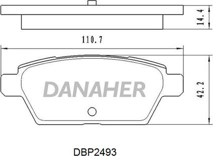 Danaher DBP2493 - Bremžu uzliku kompl., Disku bremzes autodraugiem.lv