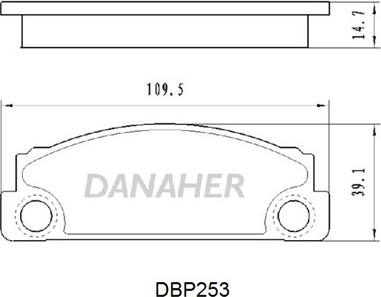 Danaher DBP253 - Bremžu uzliku kompl., Disku bremzes autodraugiem.lv