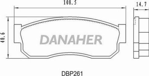 Danaher DBP261 - Bremžu uzliku kompl., Disku bremzes autodraugiem.lv