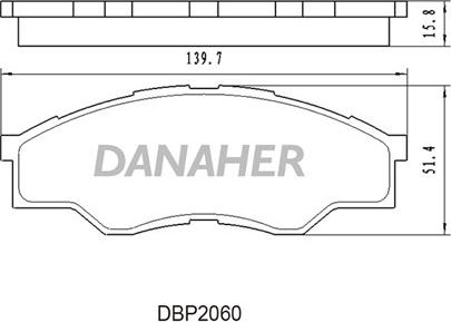 Danaher DBP2060 - Bremžu uzliku kompl., Disku bremzes autodraugiem.lv