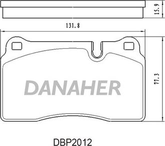 Danaher DBP2012 - Bremžu uzliku kompl., Disku bremzes autodraugiem.lv