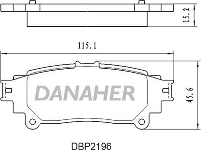 Danaher DBP2196 - Bremžu uzliku kompl., Disku bremzes autodraugiem.lv