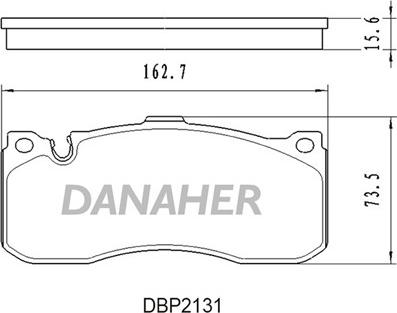 Danaher DBP2131 - Bremžu uzliku kompl., Disku bremzes autodraugiem.lv