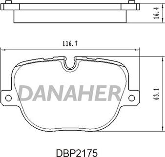 Danaher DBP2175 - Bremžu uzliku kompl., Disku bremzes autodraugiem.lv