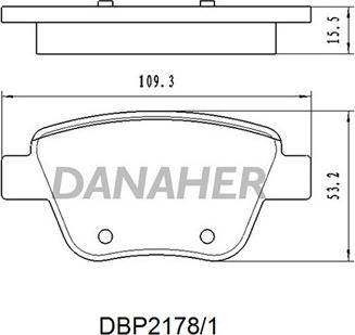 Danaher DBP2178/1 - Bremžu uzliku kompl., Disku bremzes autodraugiem.lv