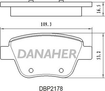 Danaher DBP2178 - Bremžu uzliku kompl., Disku bremzes autodraugiem.lv