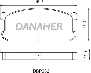 Danaher DBP286 - Bremžu uzliku kompl., Disku bremzes autodraugiem.lv
