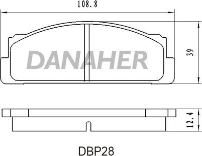 Danaher DBP28 - Bremžu uzliku kompl., Disku bremzes autodraugiem.lv