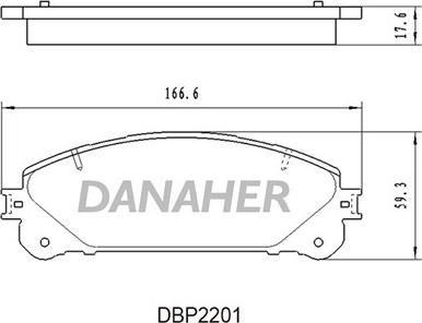 Danaher DBP220/1 - Bremžu uzliku kompl., Disku bremzes autodraugiem.lv
