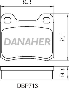 Danaher DBP713 - Bremžu uzliku kompl., Disku bremzes autodraugiem.lv