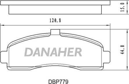 Danaher DBP779 - Bremžu uzliku kompl., Disku bremzes autodraugiem.lv