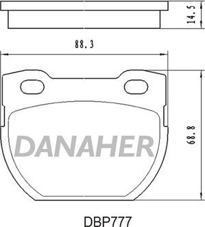 Danaher DBP777 - Bremžu uzliku kompl., Disku bremzes autodraugiem.lv