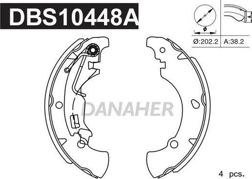 Danaher DBS10448A - Bremžu loku komplekts autodraugiem.lv