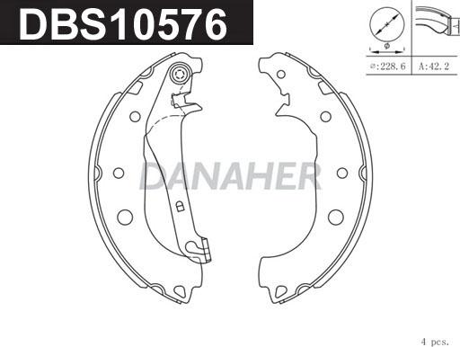 Danaher DBS10576 - Bremžu loku komplekts autodraugiem.lv