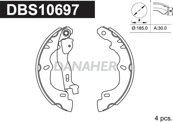 Danaher DBS10697 - Bremžu loku komplekts autodraugiem.lv
