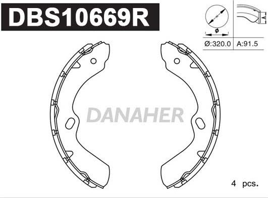 Danaher DBS10669R - Bremžu loku komplekts autodraugiem.lv