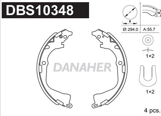 Danaher DBS10348 - Bremžu loku komplekts autodraugiem.lv