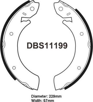 Danaher DBS11199 - Bremžu loku komplekts autodraugiem.lv