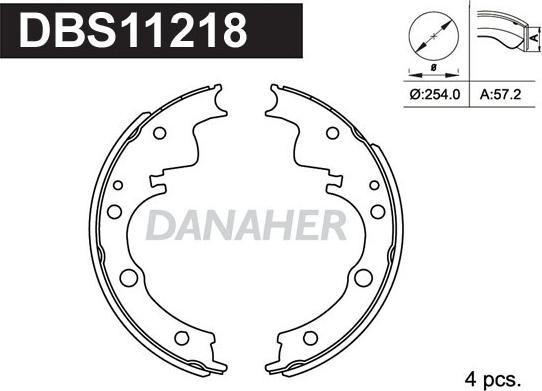 Danaher DBS11218 - Bremžu loku komplekts autodraugiem.lv