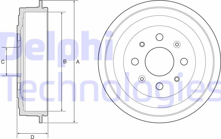 Delphi BF619 - Bremžu trumulis autodraugiem.lv