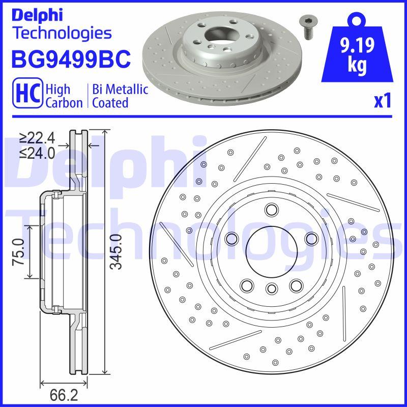 Delphi BG9499BC - Bremžu diski autodraugiem.lv