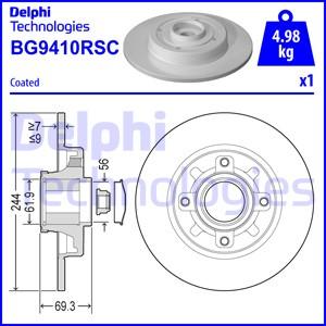 Delphi BG9410RSC - Bremžu diski autodraugiem.lv
