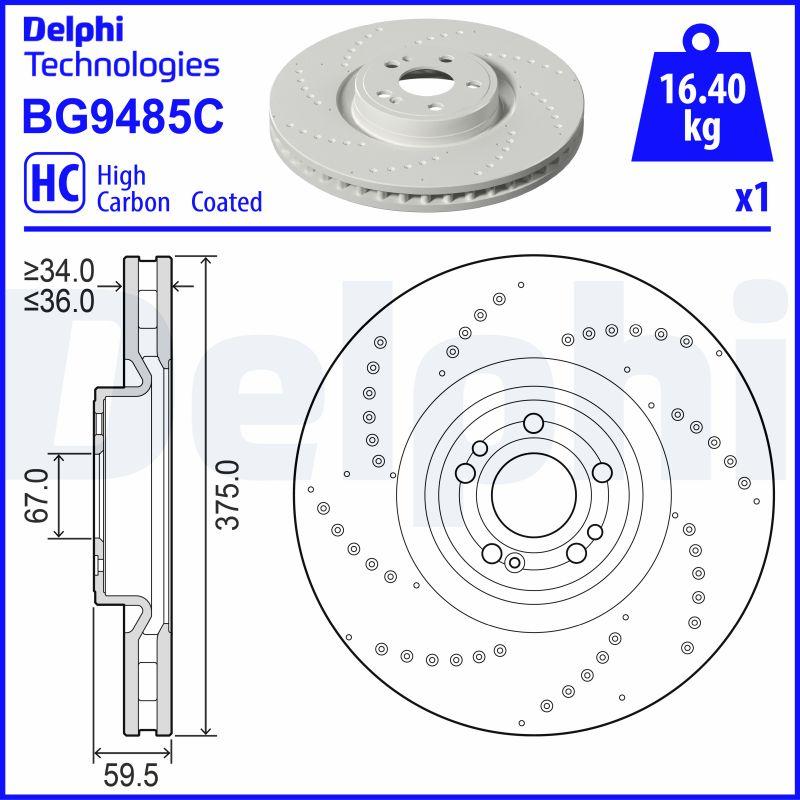 Delphi BG9485C - Bremžu diski autodraugiem.lv