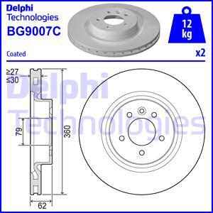 Delphi BG9007C-18B1 - Bremžu diski autodraugiem.lv