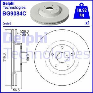 Delphi BG9084C - Bremžu diski autodraugiem.lv