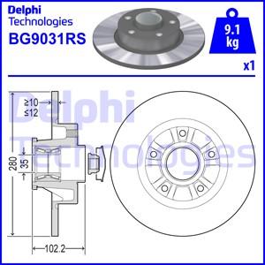 Delphi BG9031RS - Bremžu diski autodraugiem.lv