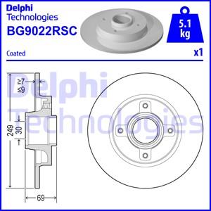 Delphi BG9022RSC - Bremžu diski autodraugiem.lv